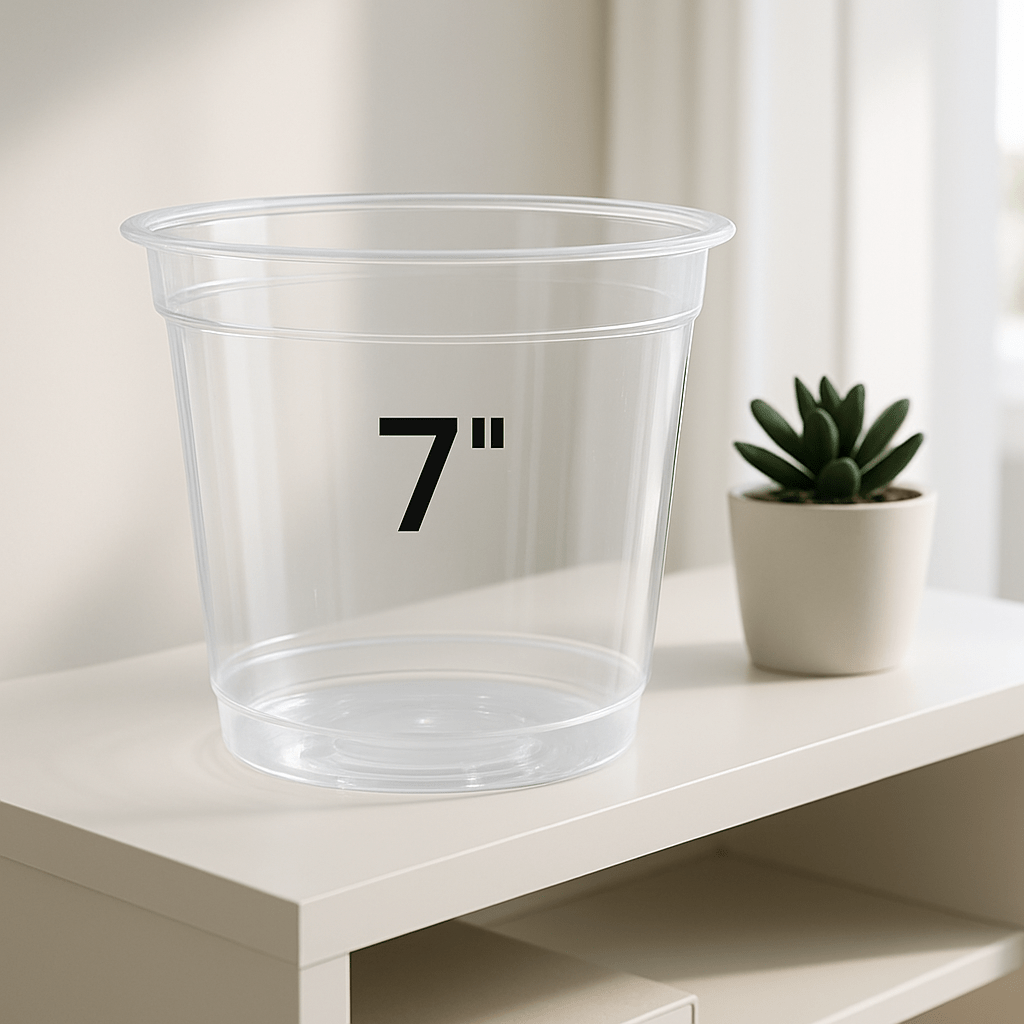 Transparent pots with drainage holes, 3/3.5/4/5/6/7 inches, Ideal for Indoor and Outdoor Use, Root Observation and Improved Airflow - Plant - O - Folles