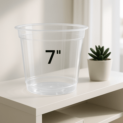 Transparent pots with drainage holes, 3/3.5/4/5/6/7 inches, Ideal for Indoor and Outdoor Use, Root Observation and Improved Airflow - Plant - O - Folles