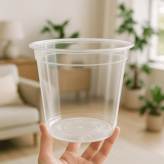 Transparent pots with drainage holes, 3/3.5/4/5/6/7 inches, Ideal for Indoor and Outdoor Use, Root Observation and Improved Airflow - Plant - O - Folles